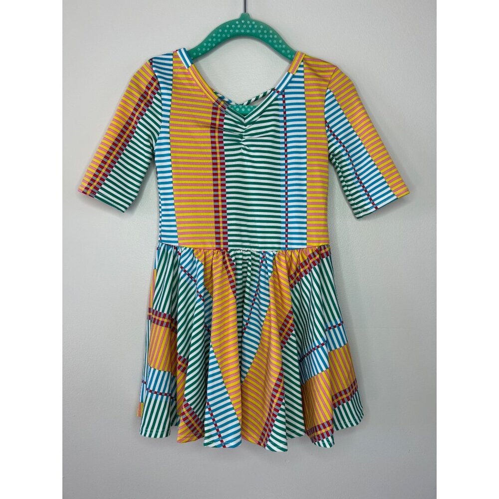 Dotdotsmile Dress Size 2T New With Tags Multi Color Stripes